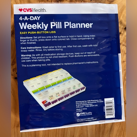 4-A-Day Weekly Pill Planner - Picture 2 of 4